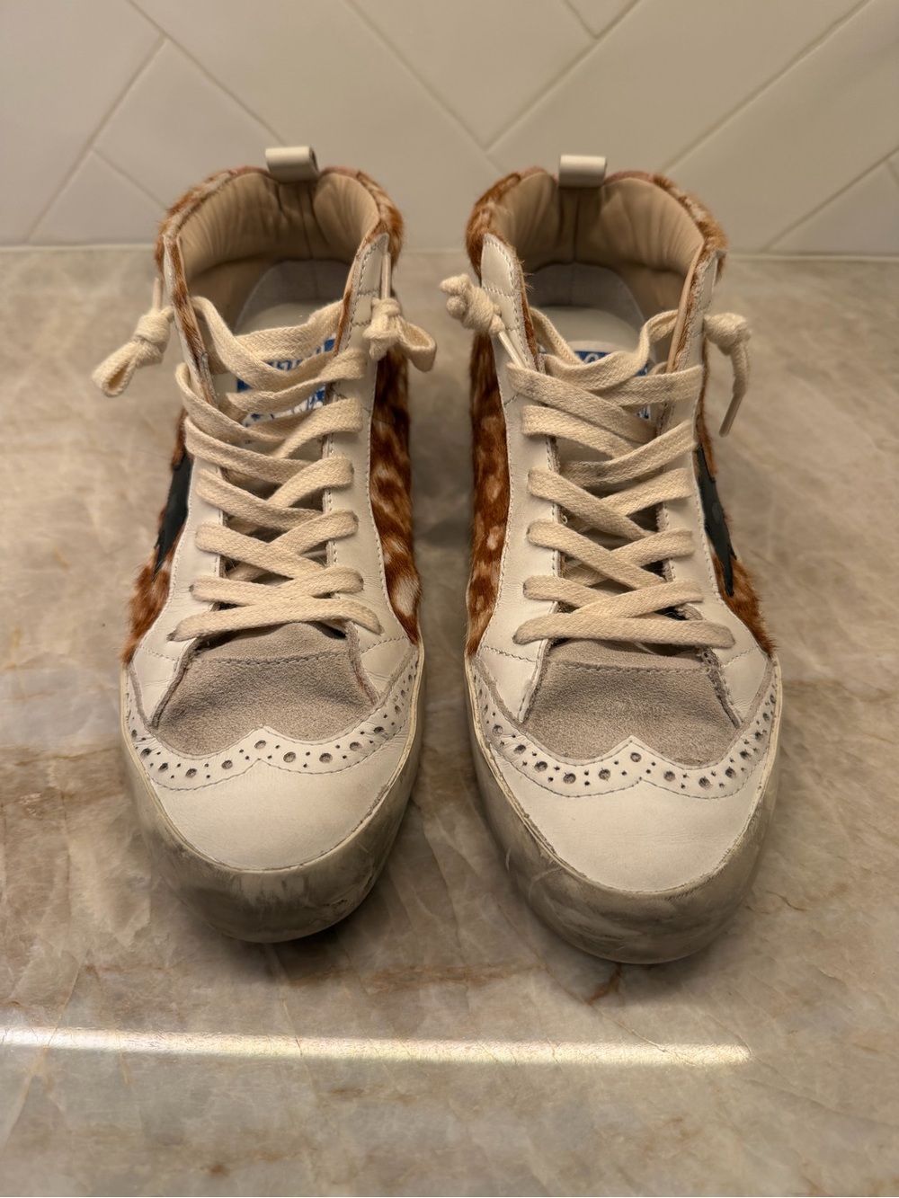 Golden Goose Midstar Classic Leopard Hazelnut Leo / White / Ice 39 - Picture 3 of 10